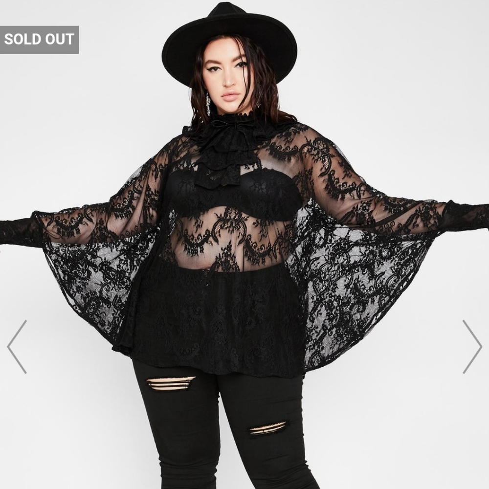 NWOT XL/XXL Killstar Immortal Beauty Lace Tunic